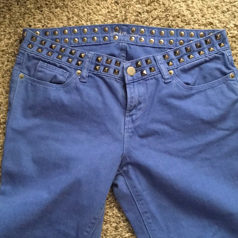 Blue Studded Women's Jeans 6 B-1